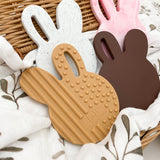 One.Chew.Three Easter Bunny Silicone Teether - Caramel