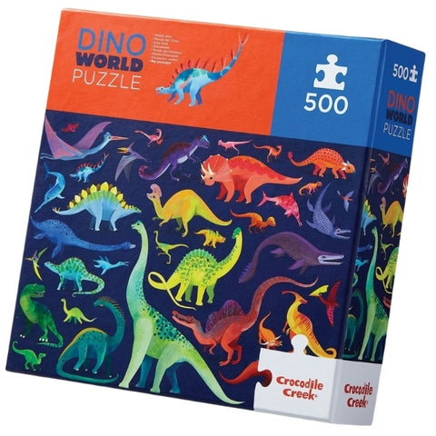 Crocodile Creek Dino World Family Puzzle - 500pc
