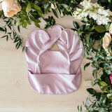 Snuggle Hunny Waterproof Bib in Lavender with Frills