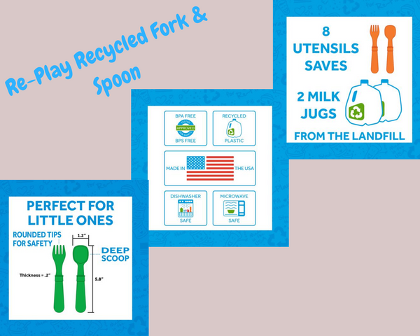 Re-Play Recycled Plastic Fork & Spoon in Kelly Green – Scarlett Tippy Toes