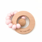 One.Chew.Three 'My First Easter' Silicone & Beechwood Teether - Pink
