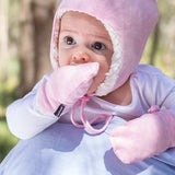 Bedhead Baby Pink Fleece Infant Mittens