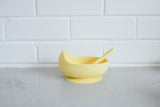 Wild Indiana Silicone Baby Bowl & Spoon Set in Lemon