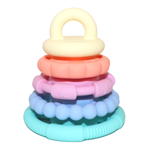 Jellystone Rainbow Stacker & Teether Toy - Pastel