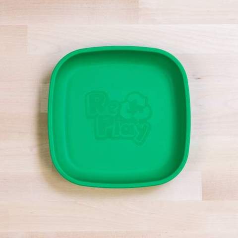 Re-Play Recycled Plastic Flat Plate in Kelly Green - Original