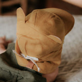 Bedhead Hat Reversible Teddy Linen Flap Hat - Maize & Flax
