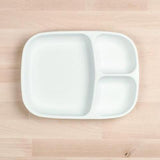 Re-Play Recycled Plastic Divided Plate in White - Adult