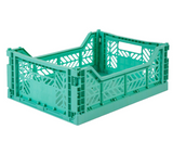Ay-Kasa Lilliemor Midi Foldable Crate in Mint (Medium Size)