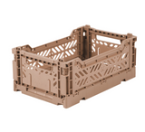 Ay-Kasa Lilliemor Mini Foldable Crate in Warm Taupe (Small Size)