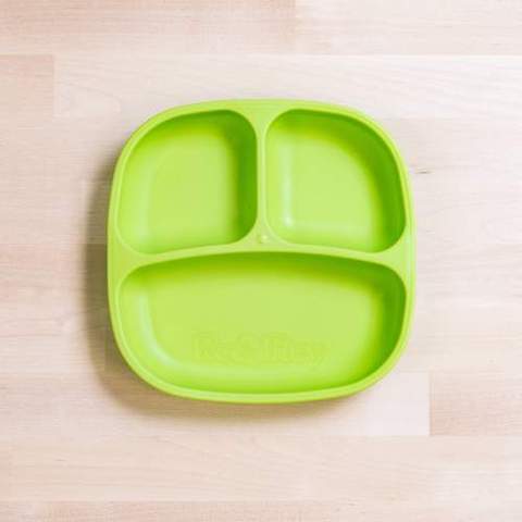 Re-Play Recycled Plastic Divided Plate in Green - Original