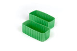 Little Lunchbox Co Bento Cups - Medium Green Rectangles
