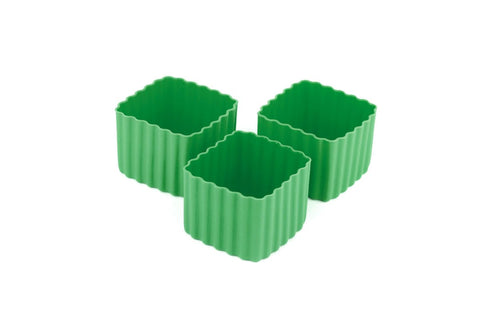 Little Lunchbox Co Bento Cups - Medium Green Squares