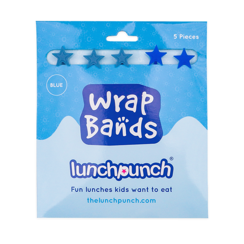 Lunch Punch Wrap Bands in Shades of Blue (Set of 5)