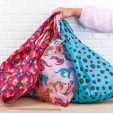 MontiiCo Shopping Bag Set of Three with Junglecat Prints