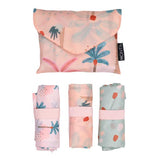 MontiiCo Shopping Bag Set of Three with Boho Palms Prints