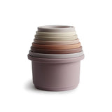 Mushie Stacking Cups (Petal Colours) - Made in Denmark