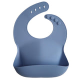 Mushie Silicone Catch Bib (Powder Blue)