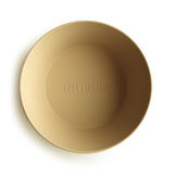 Mushie Round Bowls in Mustard (Set of Two)