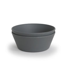 Mushie Round Bowls in Smoke (Set of Two)