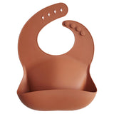 Mushie Silicone Catch Bib (Clay)