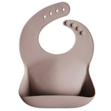 Mushie Silicone Catch Bib (Warm Taupe)