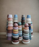 Mushie Stacking Rings (Rustic Colours) - Made in Denmark