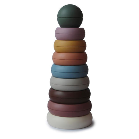 Mushie Stacking Rings (Rustic Colours) - Made in Denmark