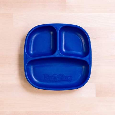 Re-Play Recycled Plastic Divided Plate in Navy - Original