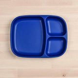 Re-Play Recycled Plastic Divided Plate in Navy - Adult