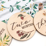 One.Chew.Three Wooden Monthly Milestone Plaques - Australiana Edition