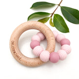 One.Chew.Three Beehive Silicone and Wooden Teether