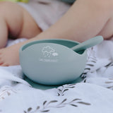 One.Chew.Three Silicone Scoop Bowl in Blue Clouds