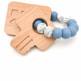 One.Chew.Three Keys to My Heart Silicone and Beech Wood Teether