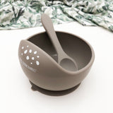 One.Chew.Three Silicone Scoop Bowl in Stone Pebbles
