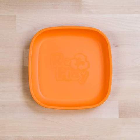 Re-Play Recycled Plastic Flat Plate in Orange - Original