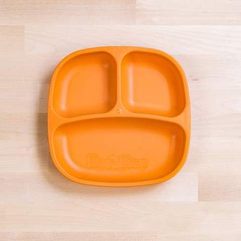 Re-Play Recycled Plastic Divided Plate in Orange - Original