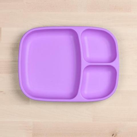Re-Play Recycled Plastic Divided Plate in Purple - Adult