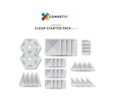 Connetix Clear Magnetic Tiles - 34 Piece Set