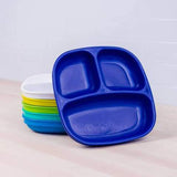 Re-Play Recycled Plastic Divided Plates in Set of Six Bold Colours - Original