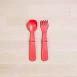 Re-Play Recycled Plastic Fork & Spoon in Red
