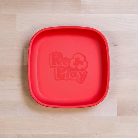 Re-Play Recycled Plastic Flat Plate in Red - Original