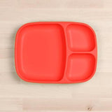 Re-Play Recycled Plastic Divided Plate in Red - Adult