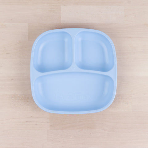 Re-Play Recycled Plastic Divided Plate in Ice Blue - Original