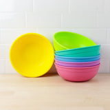 Re-Play Recycled Plastic Bowl in Bright Pink - Adult