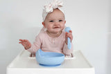 Wild Indiana Silicone Baby Bowl & Spoon Set in Sky (Limited Edition)