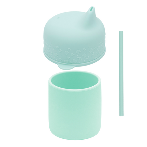 We Might be Tiny Grip Cup & Sippie Lid Set - Mint