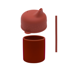 We Might be Tiny Grip Cup & Sippie Lid Set - Rust
