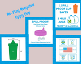 Re-Play Recycled Plastic Sippy Cup in Desert