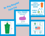 Re-Play Recycled Plastic Sippy Cup in Baby Pink
