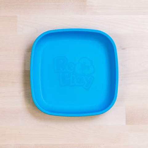 Re-Play Recycled Plastic Flat Plate in Sky Blue - Original